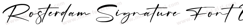 Rosterdam Signature Font LS字体转换